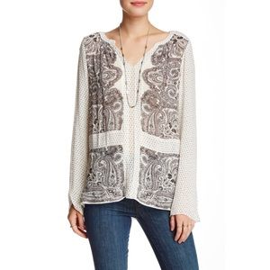 Lucky Brand Windowpane Blouse